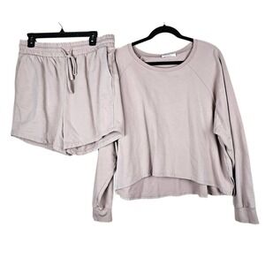 Zenana 1X Lounge Set Womens Top and Shorts Pajama Sleepwear Casual Comfy